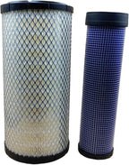 Outer Inner Air Filter 006000789F1 006000790F1 Fits for Mahindra Tractor 4565-T4 5525 6525-T3 7060 7520 4WD 8560-T3 MPower 75-T4 P MPower 85-T4 P