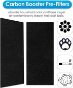 (6 Pack) AER1 Filter 2 HEPA Filters + 4 Carbon Booster Filters Compatible With Holmes AER1 Type Total Air Filter, HAPF30AT And HAP242-NUC, Replacement HEPA Filter Kit