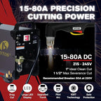 LTP8050 CNC | 80A Blowback Plasma Cutter, THC/ARC OK, Drag-Cut, 1" Clean (1.5" Sever), 220V, LED Display & Front Regulator, Air Filter for CNC Table