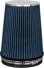 BLUE 6" 152 mm Inlet Truck Air Cone Replacement Performance Washable Clamp-On Dry Air Filter (8" Tall)