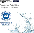 Amazon Basics Replacement Water Filter Cartridge Compatible with GE MWF Refrigerator, Pack of 3, Standard Filtration