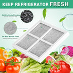 Barkior 6-Pack Refrigerator Air Filter Replacement for LG LT120F & Kenmore 46-9918 – Extra Thick Carbon, Up to 12+ Months Freshness, Fast Odor & VOC Removal, Easy Install