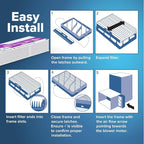Filtrete 20x25x4 Refillable Air Filter replacement, MPR 1550, MERV 12, Allergen Bacteria & Virus, 2 Pack, use with reusable air filter frame of Filtrete Refillable Air Filter Kit, for HVAC, Furnace