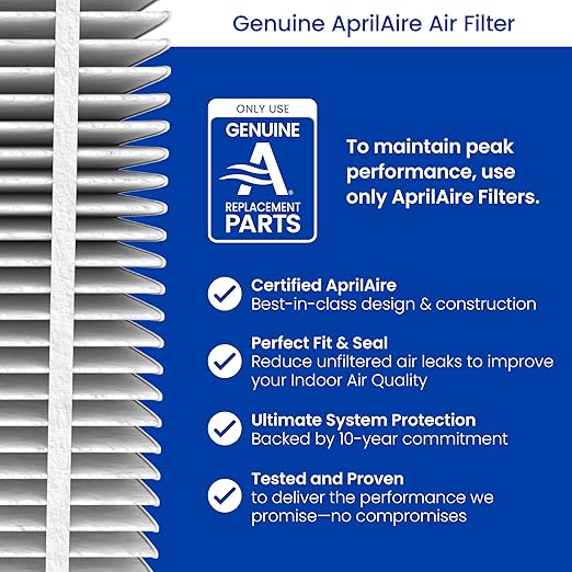 AprilAire 410 Replacement Filter for AprilAire Whole House Air Purifiers - MERV 11, Clean Air & Dust, 16x25x4 Air Filter (Pack of 4)