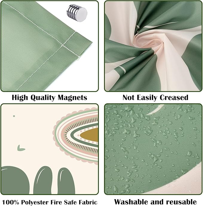 4 Pcs Fluorescent Light Covers - Classroom, Office 4 x 2 Feet Flame Retardant Magnetic Covers for Ceiling Lights Filters (Bohemia-1234)