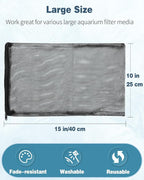 Pawfly 8 Pack Aquarium Filter Media Bags, Fine Mesh Filter Bag with Plastic Zipper Aquarium Media Bag for Activated Carbon, Bio Filter Balls and Filter Stones (15" x 10")