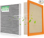 Engine & Cabin Air Filter for 2016 2017 2018 2019 2020 2021 2022 2023 Toyota Tacoma V6 Air filter for Car Replacement CF10374 CA11895 Automotive Accessories-2 Pack