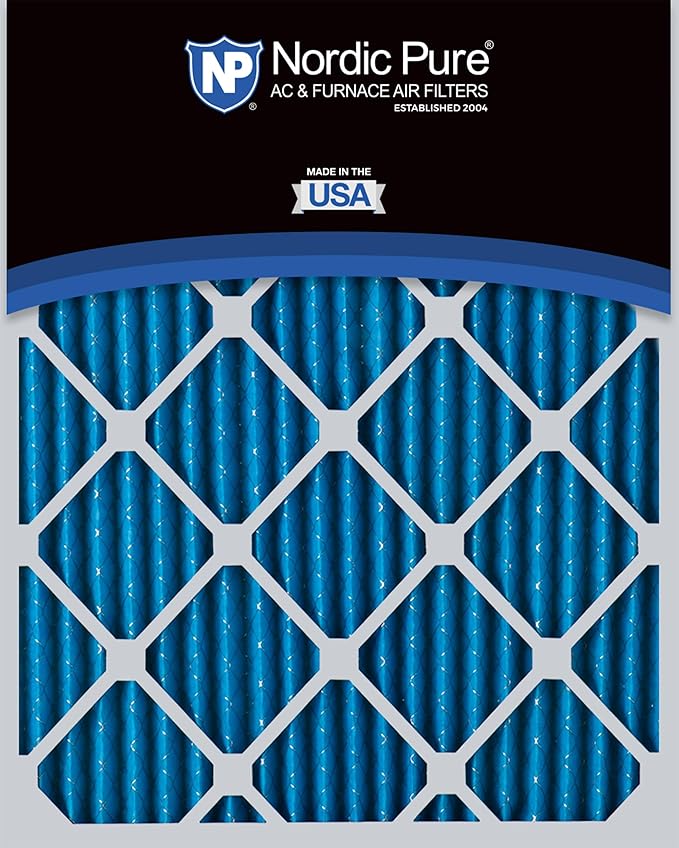 Nordic Pure 16x25x1 (Actual Size: 15 1/2 x 24 1/2 x 3/4) Pleated MERV 7 Air Filters 12 Pack