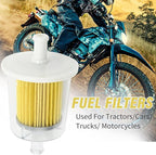 5 Pack 3/8" Universal Fuel Filters, Inline Gas Fuel Line for Industrial Tractors Cars Trucks Motorcycles Gas Powered Engine