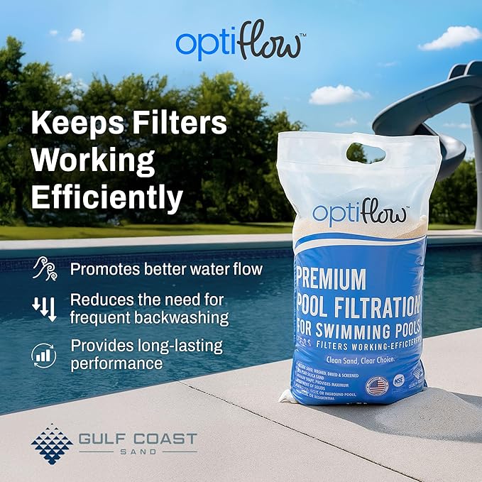 5-Pack Pool Filter Sand, Premium Filtration with Pure Silica Formula, 50 Lbs - Swimming Pool System Accessories and Supplies for Cleaning and Maintenance