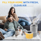 Core 300 Pet Care Replacement Filter for Levoit Core 300-p, Core 300S, Core 300, Core 300-RF, Core 300-RAC Air Purifier, 3-in-1 H13 True HEPA Activated Carbon Filter by APPLIANCEMATES(Yellow)