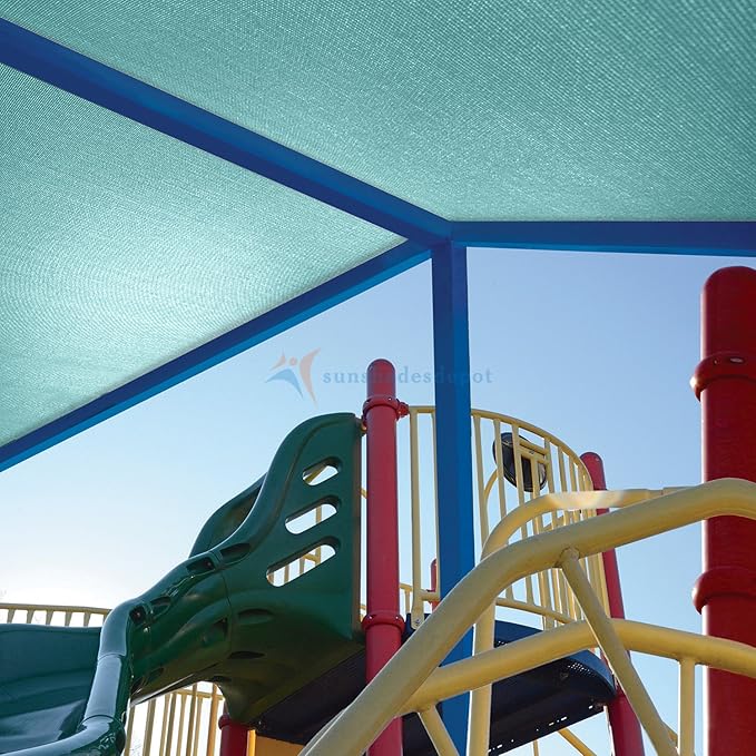 TANG Sun Shade Fabric Roll 8'x7' Shade Cloth for Garden Turquoise Green HDPE Mesh Shading Pergola Cover Replacement Canopy, 95% Blockage Sunshades for Outdoor Patio Backyard Plant