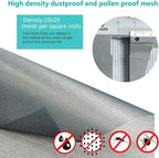 High Density dustproof and Pollen Proof net Screen mesh Used to Replace Screen Windows and Doors (Grey high-Density mesh, 109''X37''(276X95cm))