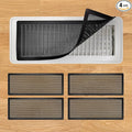 Floor Register Vent Cover, 6"x10" Magnetic Air Vent Screen Mesh Covers for Home Floor/Wall/Ceiling Registers Air Vent Filters, Black (4 Packs)