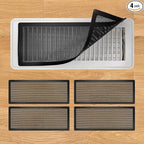 Floor Register Vent Cover, 4"x10" Magnetic Air Vent Screen Mesh Covers for Home Floor/Wall/Ceiling Registers Air Vent Filters, Black (4 Packs)