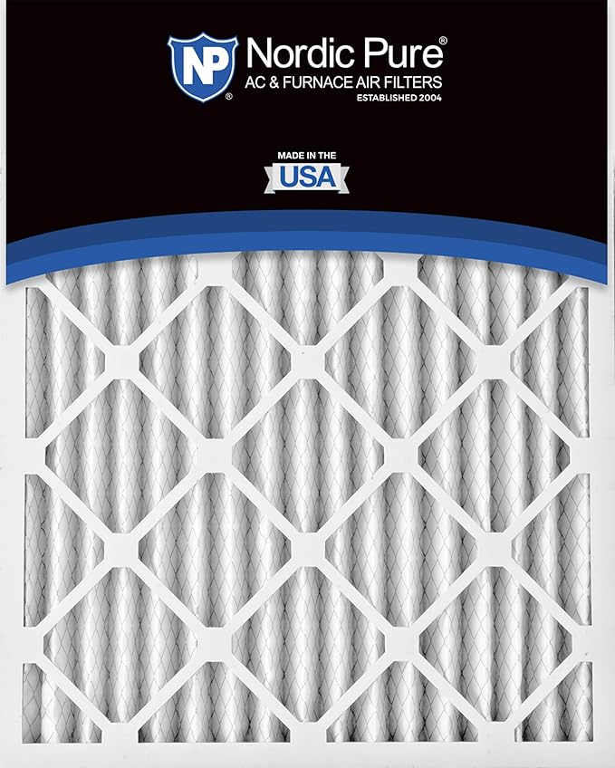Nordic Pure 25x25x2 (Actual Size: 24 1/2 x 24 1/2 x 1 3/4) Pleated MERV 13 Air Filters 3 Pack