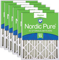 Nordic Pure 20x25x4 (Actual Size: 19 1/2 x 24 1/2 x 3 5/8) Pleated MERV 13 Air Filters 6 Pack
