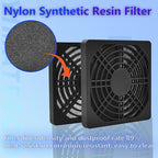 Dust Filter PC 80mm Cooling Fan Filter Dustproof Cover, 2 Pack PC Case Fan Grill ABS Protective Dust Guard Mesh Cover with Screws for Computer Case Cooling Fans, Effective Dust Protection