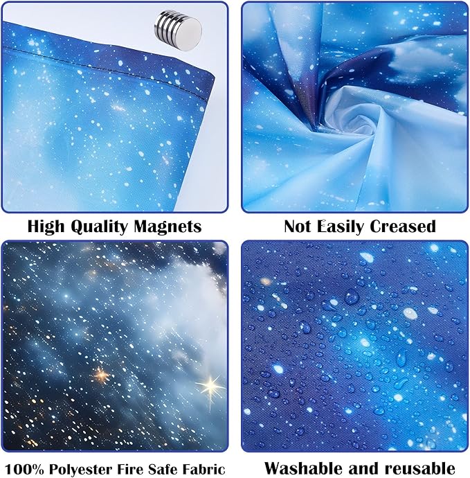 4 Pcs Fluorescent Light Covers - Classroom, Office 4 x 2 Feet Flame Retardant Magnetic Covers for Ceiling Lights Filters (Galaxy)