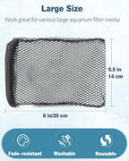 Pawfly 8 Pcs Aquarium Filter Media Bags, Fish Tank Coarse Mesh Bag with Plastic Zipper Soft Aquarium Mesh Bag for Activated Carbon, Bio Filter Balls, Filter Stones, Ceramic Rings(8" x 5.5")
