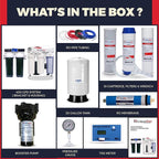 LiquaGen - Light Commercial Grade RO/DI Water Filter System | Reverse Osmosis and Deionization RO/DI | Booster Pump with TDS Meter | 20 Gallon Tank - 400GPD