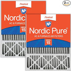 Nordic Pure 20x25x5 (Actual Size: 19 7/8 x 24 7/8 x 4 3/8) Honeywell/Lennox Replacement MERV 15 Air Filters 2 Pack