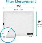 AirThreds 16x20x1 Air Filter for AC HVAC Furnace, Machine Washable & Dryer Friendly MREV 8 Plus Reusable Protection Filters