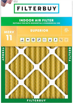 Filterbuy 12x15x2 Air Filter MERV 11 Superior Pet & Allergy Defense (1-Pack), Electrostatic Pleated HVAC AC Furnace Filters Replacement, Made in USA (Actual Size: 11.50 x 14.50 x 1.75)