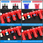 TAILONZ PNEUMATIC 0-150PSI 1/4 Inch NPT Red Industrial Grade 5 Stage Air Drying System, Particulate Filter, Coalescing Filter, Double Desiccant Dryer and Air Regulator (Manual Drainage)