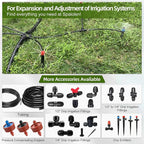 45 Pack Quick Connect 1/4" Drip Tubing Irrigation Fittings Kit Universal 1/4'' Drip Irrigation Tubing Connectors Leak Free Fitting Set Includes 10 Tee 10 Coupling 10 Elbow 10 End Cap 5 Shut Off Valve