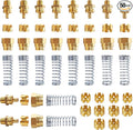 50PCS Brass DOT Air Brake Hose End Fitting Kit, Dazakoot J1402 Air Brake Fitting Assortment Kit for Replacement, Air Brake Hose Assembly Kit (Connector, Nut Tube, Spring and Sleeve Tube)