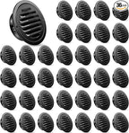 Zonon 36 Pcs Stainless Steel Soffit Vents 4 Inch Round Dryer Vent Cover with Mesh Screen for Home Outdoor Bathroom Wall Ceiling Outside Exterior Exhaust (Black)