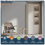 BUBOS Large Acoustic Panels, 6 Pack 48x12 Inch SoundProof Panels for Walls, Self Adhesive Acoustic Wall Panels, Decorative Sound Panels for Home Studio Office (White 02)