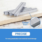 meite T-50 Staple Gun Staples, 1/2 Inch Heavy Duty Staples, Galvanized 20 Gauge 3/8 Inch Crown Staple for Upholstery, Construction, Furniture (10 Packs)
