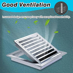 Square Stainless Steel Vent Grille with Removable Filter Mesh, Weatherproof Louver Air Return Vent Cover for Home/Shed/Garage/Roof(12x12in/30x30cm)