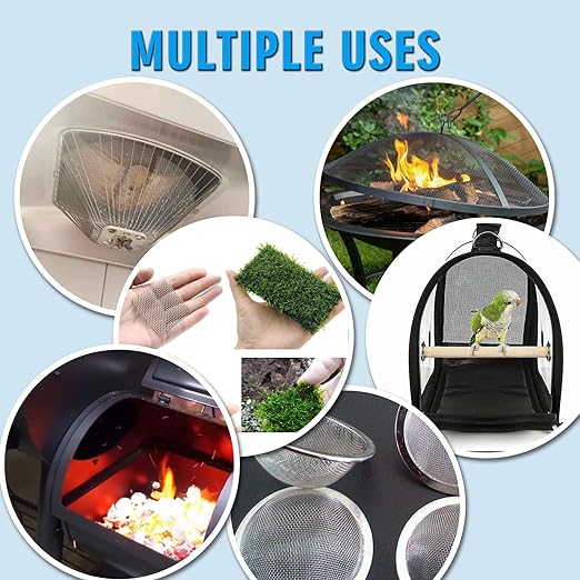 Valchoose 2PACK Stainless Mesh Screen 12”X24”(305mmX610mm), 20 Mesh 304 Steel Woven Wire Mesh, 1mm Hole Sturdy Easy to Cut Never Rust for Window Screen, Vent, Cage, Garden