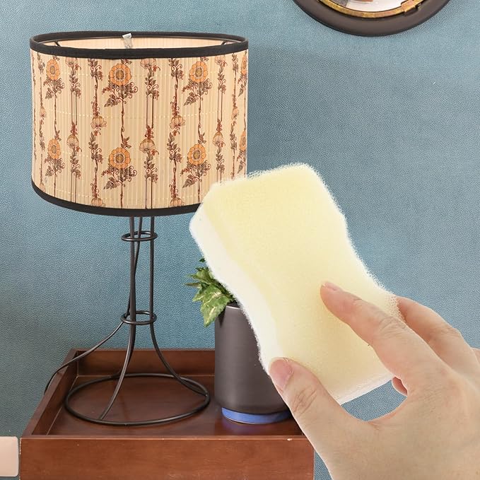 Didiseaon 15pcs Lampshade Cleaner Sponge Set, Dry Cleaning Dust and Soot Removal Sponges, Reusable Fabric Cleaning Puff for Lampshades, Curtains, Pet Hair, and Crafts