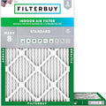 Filterbuy 28x30x1 Air Filter MERV 8 Essential Dust & Allergy Defense (2-Pack), Electrostatic Pleated HVAC AC Furnace Filters Replacement, Made in USA (Actual Size: 27.75 x 29.75 x 0.75)