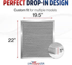 20x22x1 Electrostatic Air Filter, MERV 8, Washable, Reusable Furnace AC/HVAC Filter, Energy Saving, Easy to Clean, Long-Lasting by LifeSupplyUSA