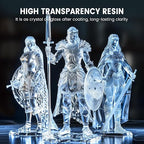 SUNLU High Clear 3D Printer Resin, High Transparency 3D Printing Resin, Resist Yellowing Clear Resin, 405nm UV Curing 3D Printing Photopolymer Resin, Suitable for LCD/DLP/SLA 3D Resin Printer, 2000g