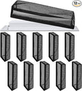 Zonon 12 Pcs 2 x 12 Inch Floor Register Trap Cover Vent Screen for Home Vent Mesh Elastic Band Filter Floor Register Trap Keeps Pet Hair, Food Out (Black)
