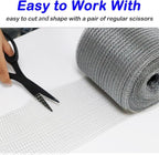Wire Mesh for Mice Control 5 in X 36Ft,Hole Fill Fabric, Weep Holes Covers, Upgraded Stainless Steel Wire Mesh Roll, Flexible Stretchy Meshs Fabric for Garden House and DIY, Rodent Barrier