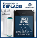 GE Single Stage Drinking Water System Replacement Filter, Fits GX1S01R Under Sink Filtration System, Replace Every 6 Months, FXUVC