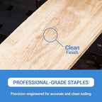 meite T-50 Heavy Duty Staples, 3/8 Inch Galvanized T-50 Staples for Staple Gun, 20 Gauge 3/8 Inch Crown Staple for Upholstery, Construction, Furniture (1 Case)