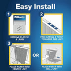 Filtrete 10x10x1 AC Furnace Air Filter, MERV 8, MPR 700, Tough on Pollen, Easy on Airflow, 3-Month Pleated 1-Inch Electrostatic Air Cleaning Filter, 4-Pack (Actual Size 9.813 x 9.813 x 0.8125 in)