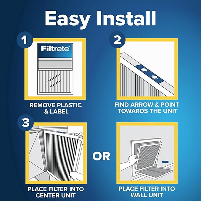Filtrete 18x30x1 AC Furnace Air Filter, MERV 11, MPR 1000, Micro Allergen Defense, 3-Month Pleated 1-Inch Electrostatic Air Cleaning Filter, 2 Pack (Actual Size 17.81 x 29.81 x 0.81 in)
