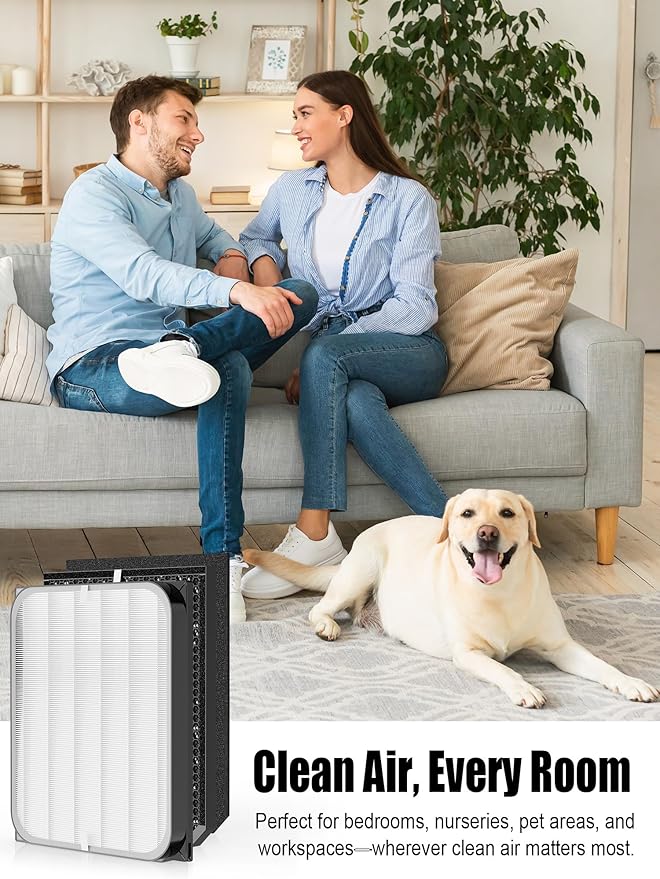 3500 Replacement Filter Compatible with Air Doctor AD3000, AD3500, and AD3500i Air Purifiers – 2 Premium Filters, 4 Carbon Filters, and 8 PreFilters – Compare to Part# ADF3001 ADF3002 ADF3003 ADF3010