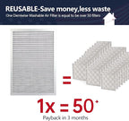 18x24x1 Air Filter, Washable & Reusable Aluminum AC/HVAC Furnace Electrostatic Filter, Lifetime Permanent Air Filter, Easy to Clean, Healthier Home or Office(Actual Size:17.50x23.50x0.82)