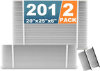 201 Replacement Furnace Filter Compatible with Aprilaire 2200, 2250, Space Gard 2200 Whole House Air Cleaner Purifiers, MERV 10, 2 Pack 20x25x6 Air Filters and 2 Pack Pleat Spacers