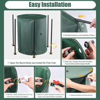 THUNDERBAY 100 Gallon Collapsible Rain Barrel, Portable Rain Barrels to Collect Rainwater from Gutter, Rainwater Collection System, Water Storage Tank Catcher Container with Filter Spigot